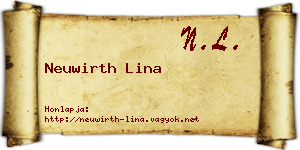 Neuwirth Lina névjegykártya